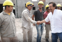 Gustavo Sáenz en Rosario de Lerma supervisó el avance de viviendas