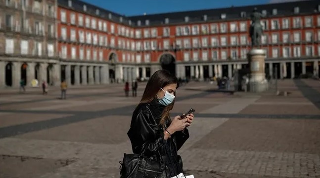 españa uso de barbijo