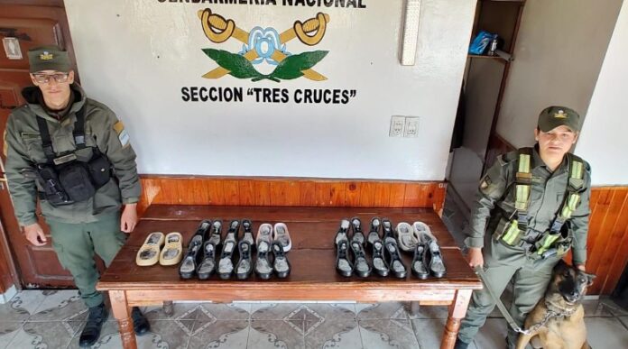cocaina en zapatos