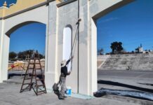 Continúan mejorando la infraestructura de la plaza España