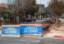 Se renuevan calzadas en Laprida y en Pedro Pardo
