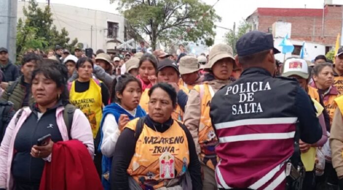 La Policía de Salta recibió a peregrinos de Iruya y Nazareno